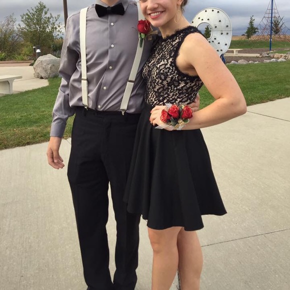 simple black hoco dress